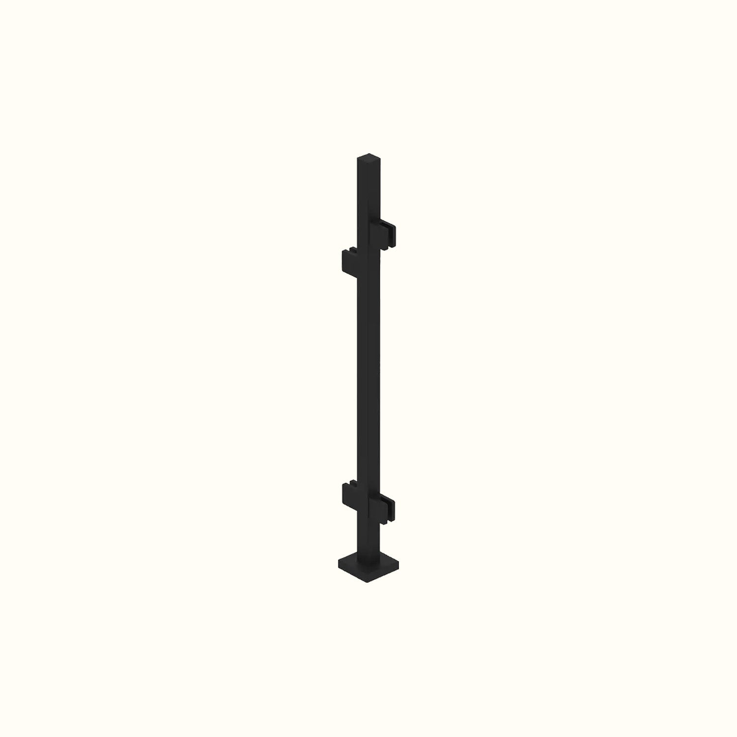 Poteau carré Elite - Noir Mat