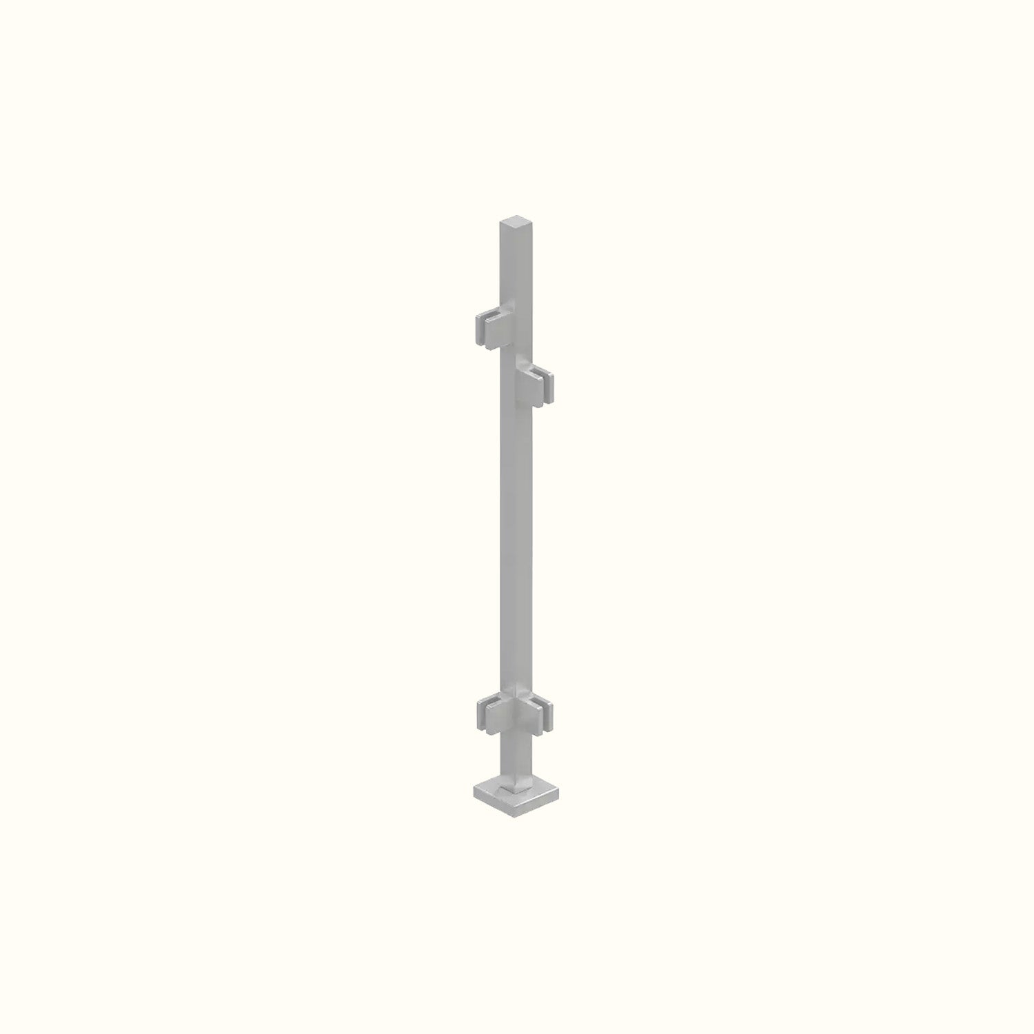 Poteau carré Elite - Inox Satin