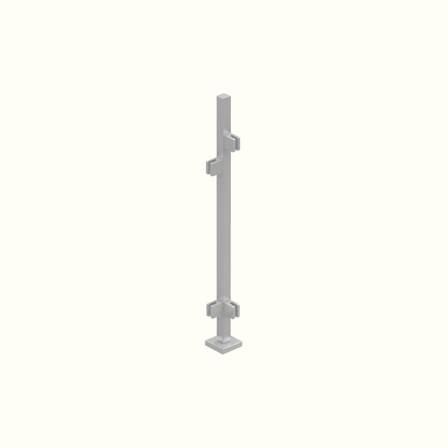 Poteau carré Elite - Inox Satin