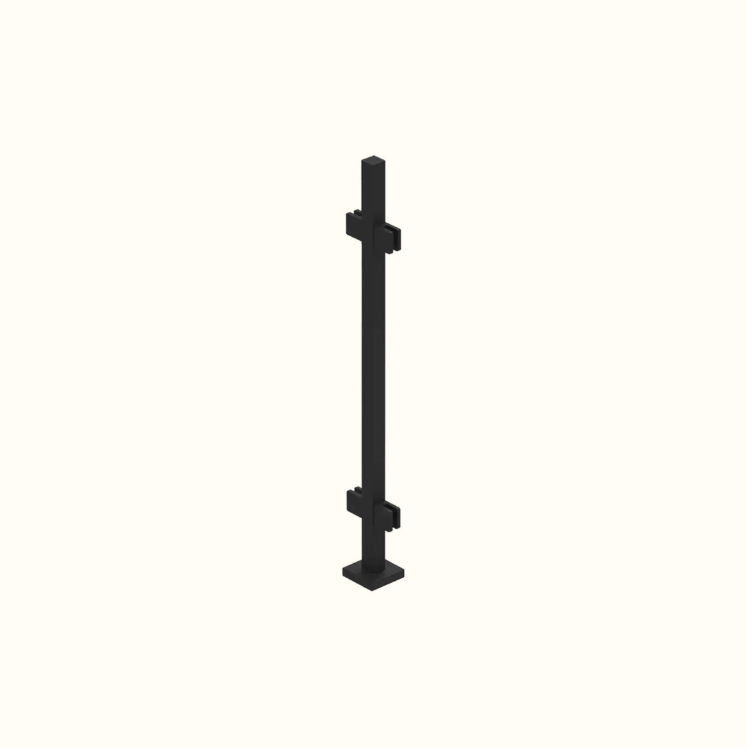 Poteau carré Elite - Noir Mat