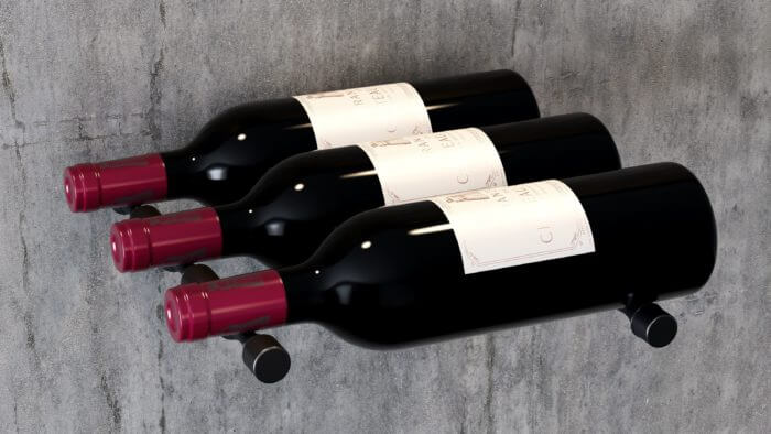 Anodized aluminum wine rack