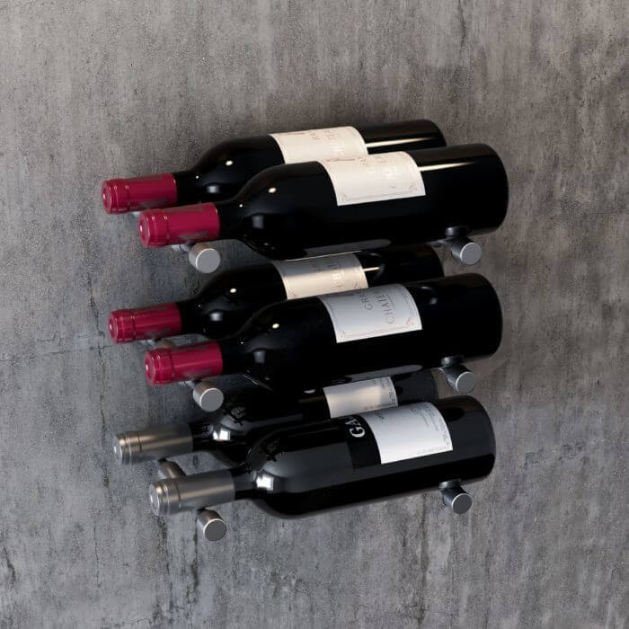 Anodized aluminum wine rack