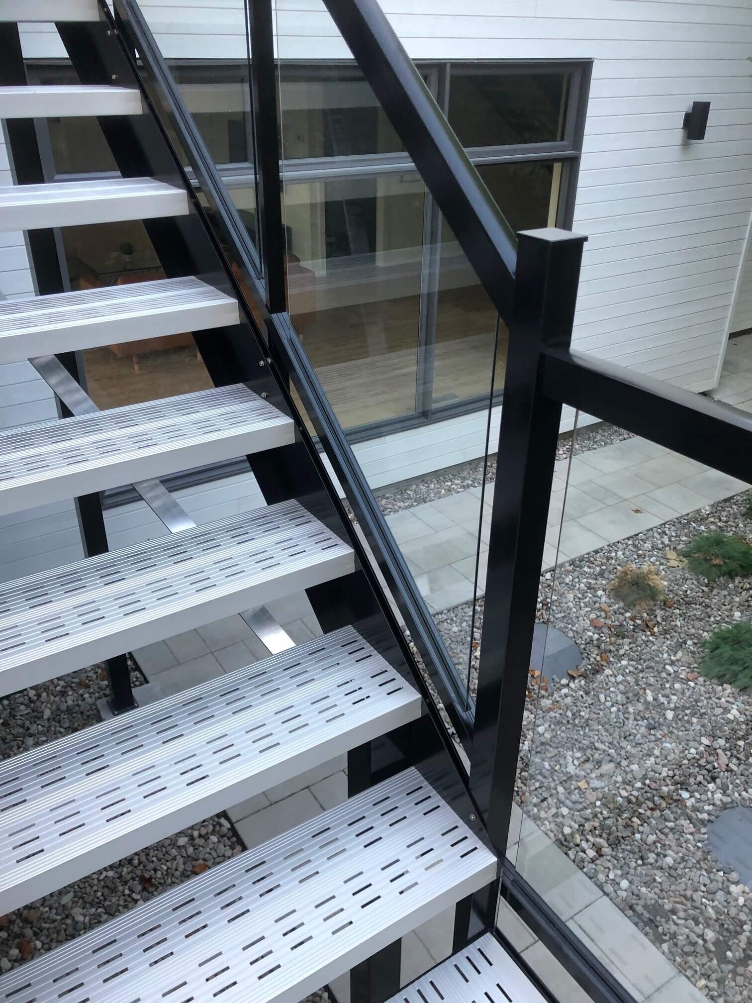 Galvanized aluminum staircase