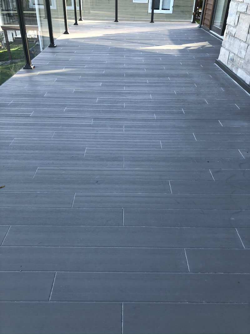 Engineered fiberglass terrace